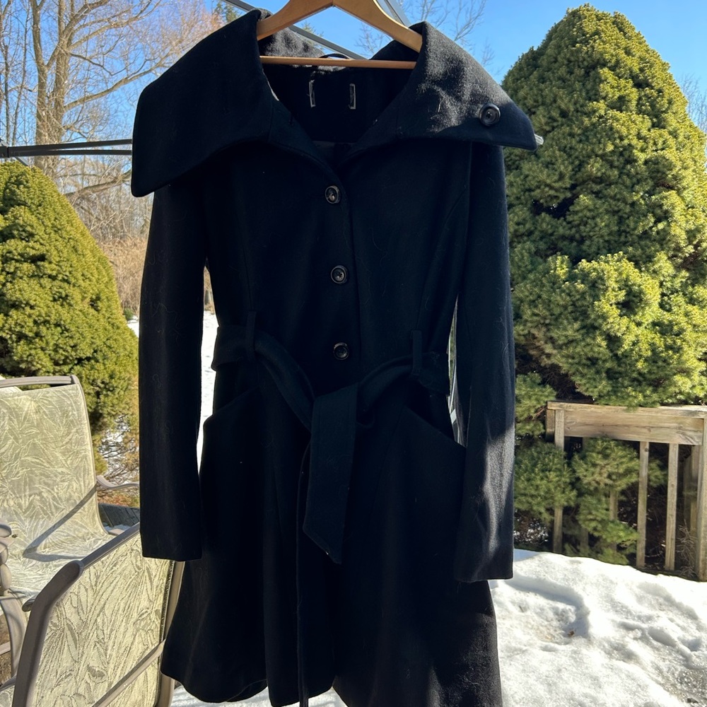 Women’s S Black Pea Coat EUC.